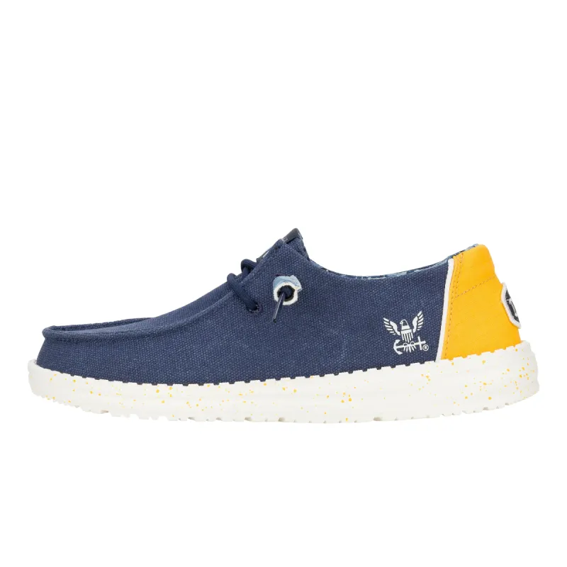 Wendy US Navy 2 - Navy/Yellow sold by Hey Dude
