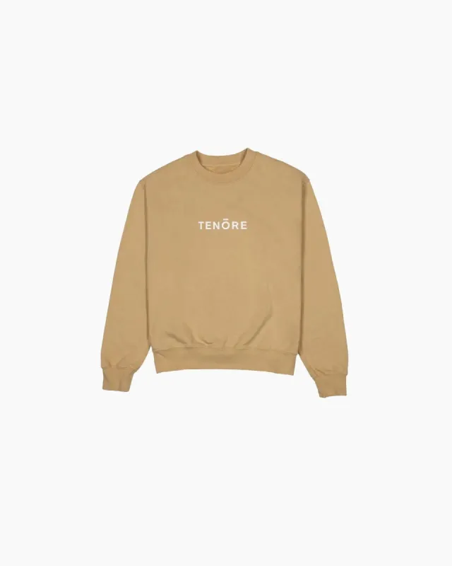 Tenore Logo Fleece Crew - KHAKI sold by Sun Diego Boardshops