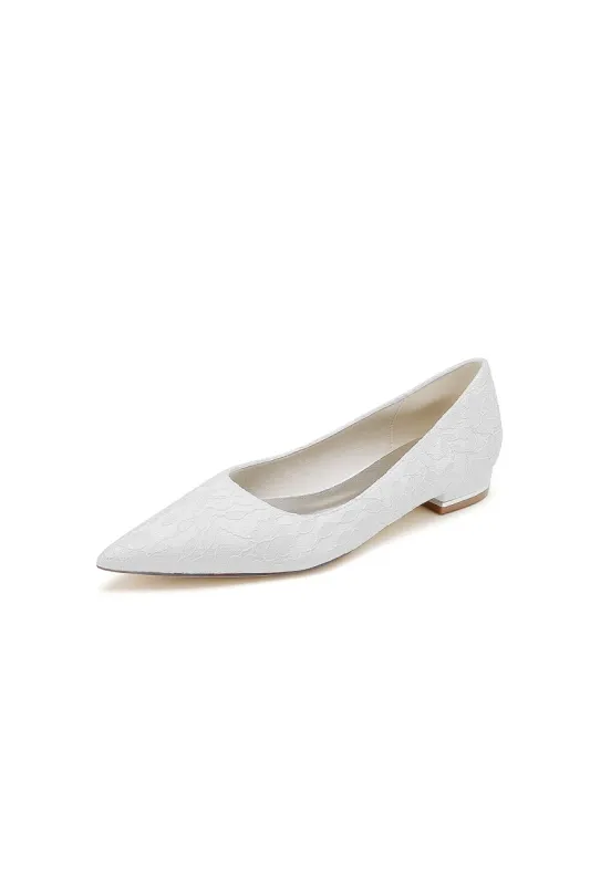 Simple Lace Pointed Toe Kitten Heels sold by KissProm
