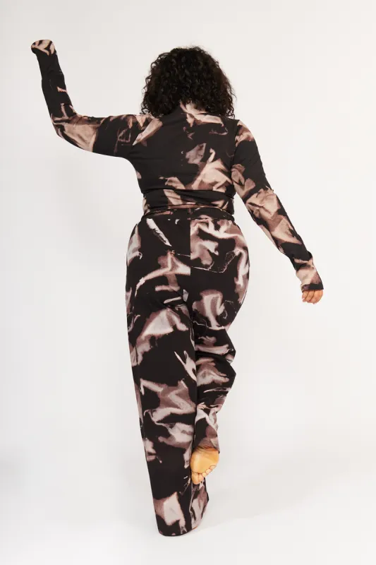 Trackie Trousers Wide Petite in Hujan Manis sold by Manners London