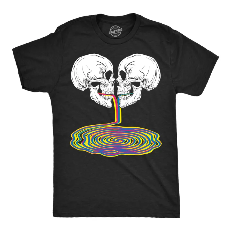 Skull Rainbow Puddle Men's T Shirt sold by Crazy Dog T-Shirts