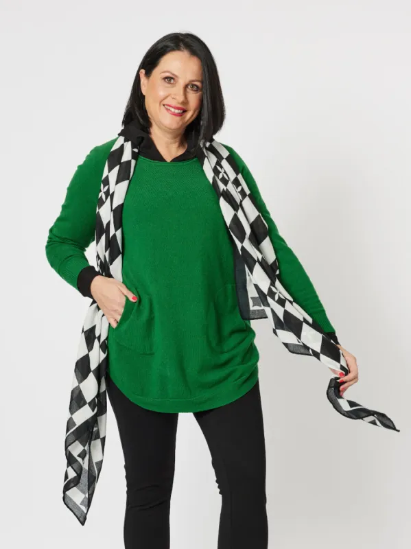 Checker Scarf - Black sold by RC & Co