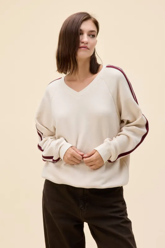 Solid V-Neck Sweatshirt sold by Daydreamer