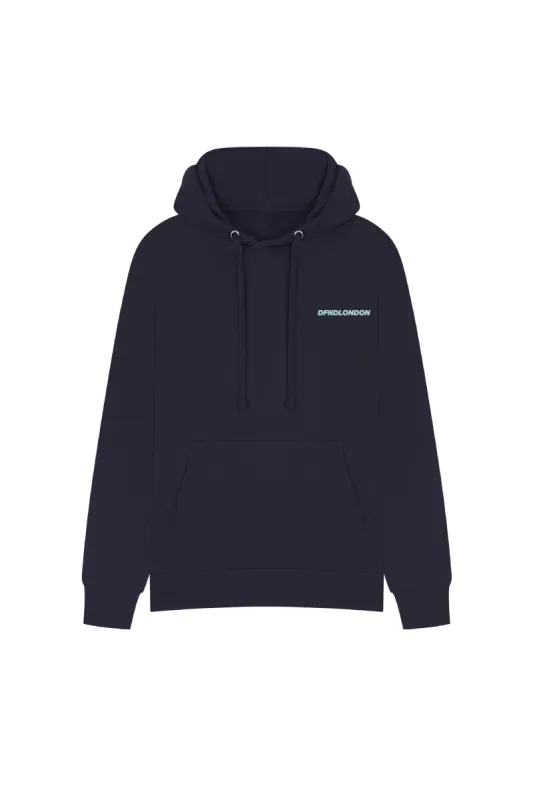 DFND LONDON LOGO HOODIE - NAVY sold by DFND