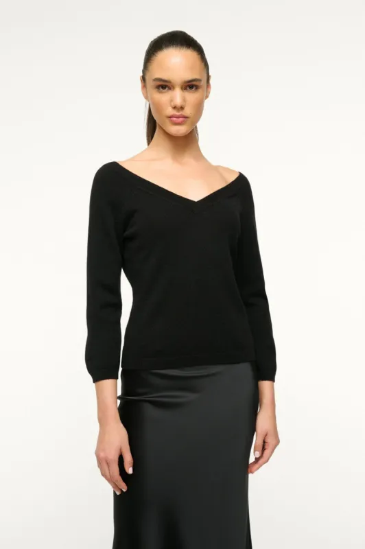MICK CASHMERE SWEATER | BLACK sold by STAUD
