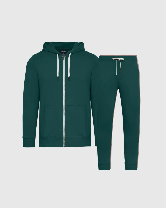 Emerald Full Zip Fleece Hoodie & Jogger 2-Pack sold by True Classic