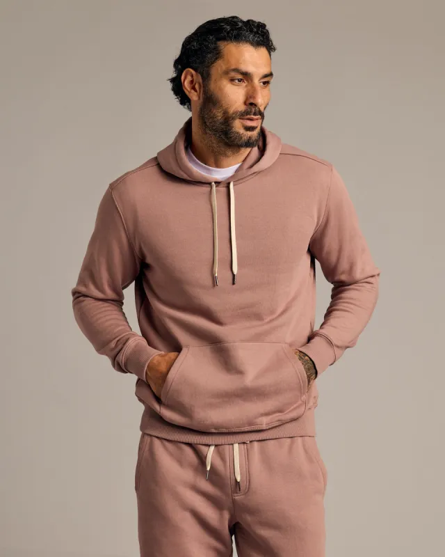 Slate Mauve Fleece French Terry Pullover Hoodie sold by True Classic