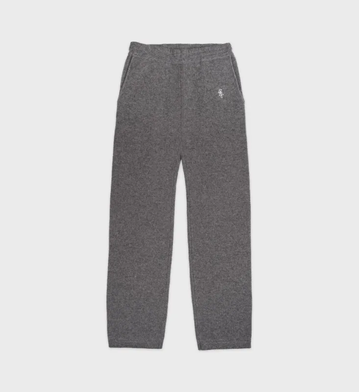 SRC Cashmere Trousers - Gray/White sold by Sporty and Rich
