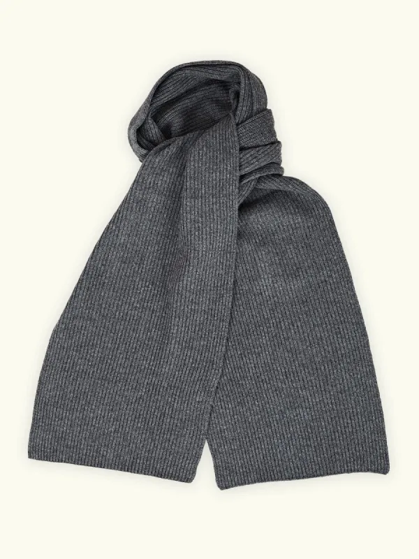 Ribbed Scarf - Grey sold by iris