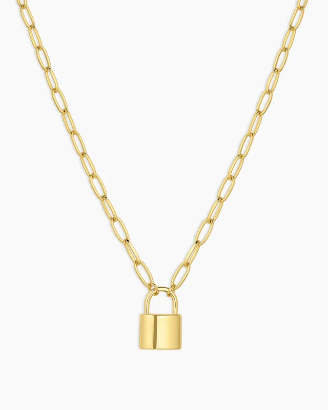 Kara Padlock Necklace sold by Gorjana