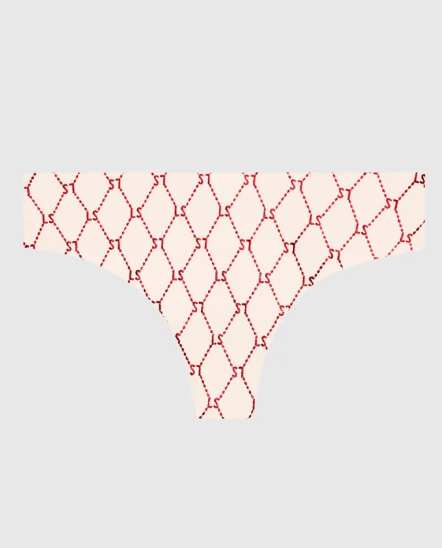 No Show Thong Panty in Foiled LaSenza Fishnet sold by La SENZA