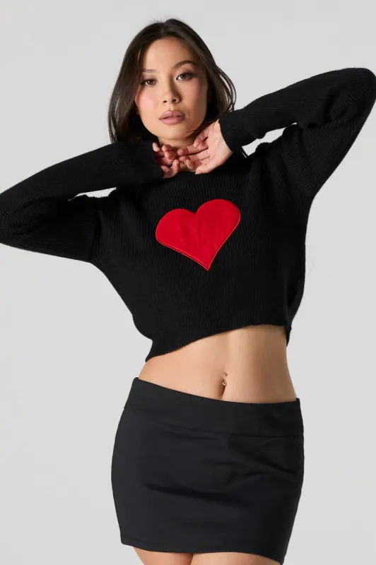 Embroidered Ribbed Knit Cropped Sweater sold by Urban Planet