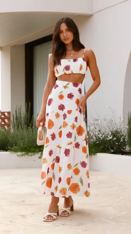 Saraya Top and Skirt Set - Springtime Print sold by Billy J