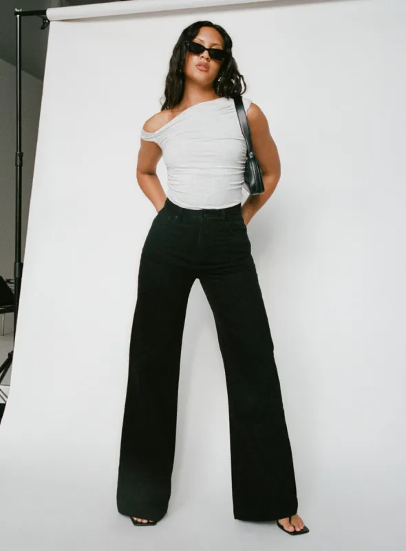 Goldie High Wide Jean True Black sold by Princess Polly