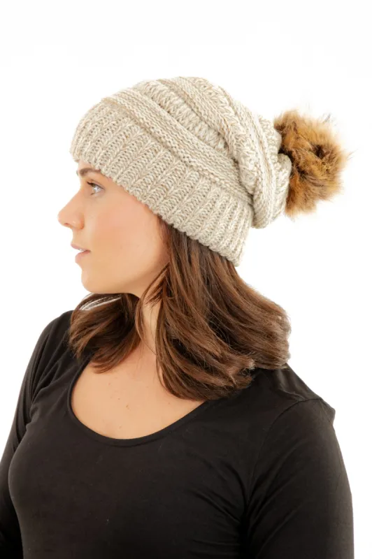 Beige - Cozy Slouchy Beanie sold by Just Cozy