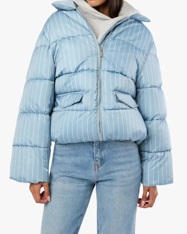 Collar Puffer Jacket sold by WeWoreWhat