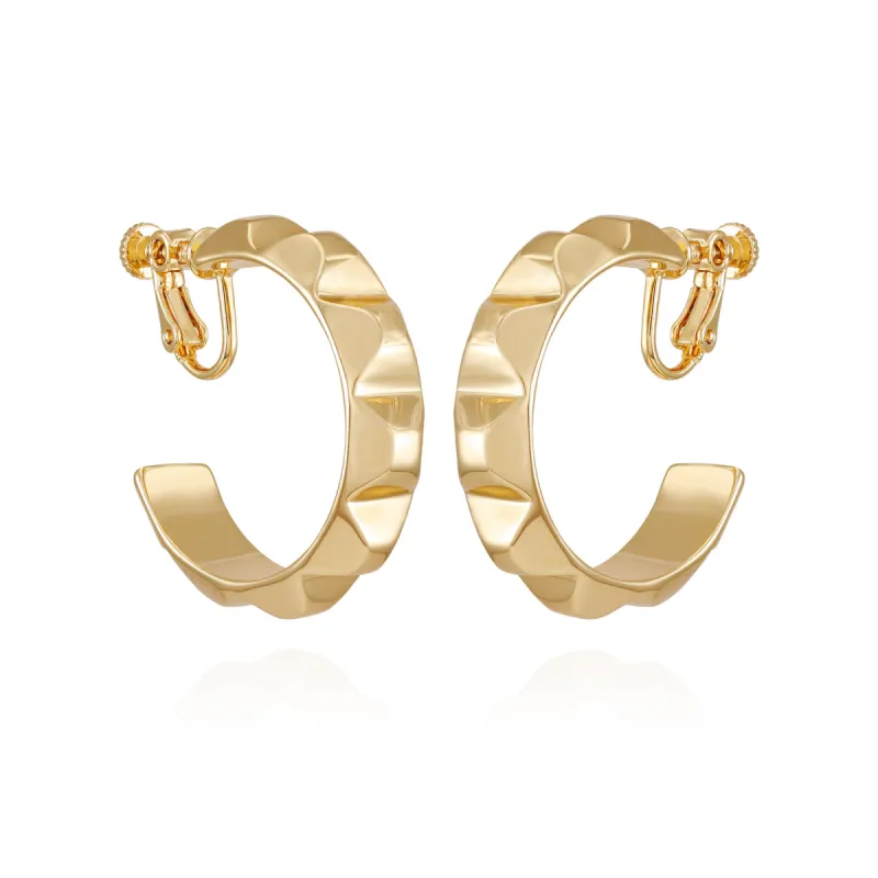 Goldtone Chunky Clip On Hoop Earrings sold by Vince Camuto