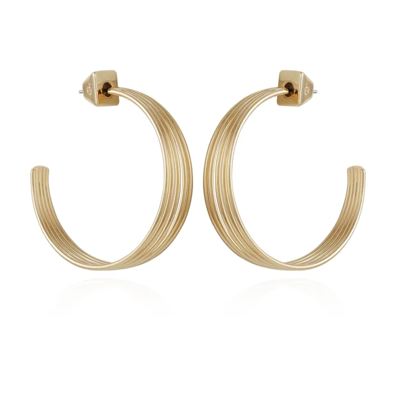 Goldtone Open Stacked Hoop Earrings sold by Vince Camuto
