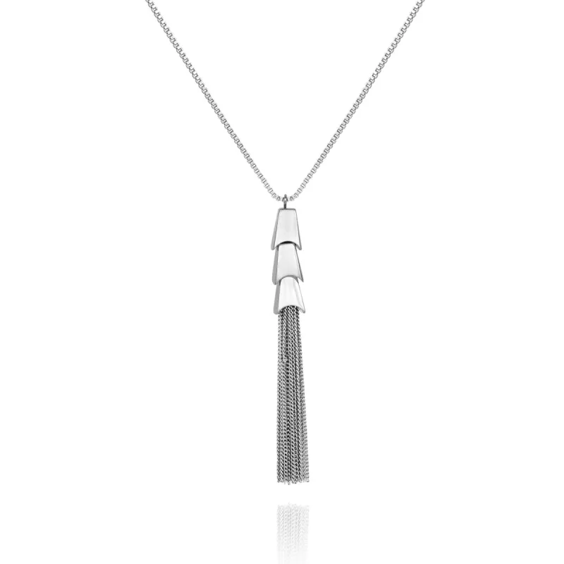 Silvertone Tassel Pendant Necklace sold by Vince Camuto
