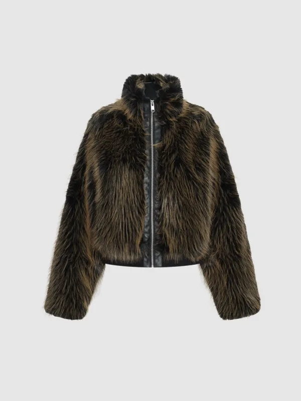 Faux Fur Loose Jackets sold by Urban Revivo