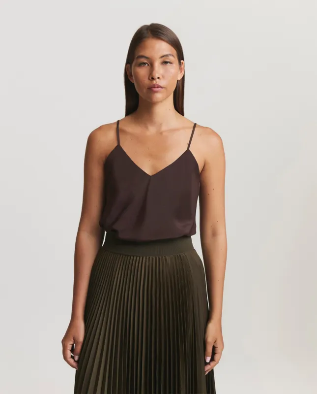Zijden top - Bruin sold by Pauw Amsterdam