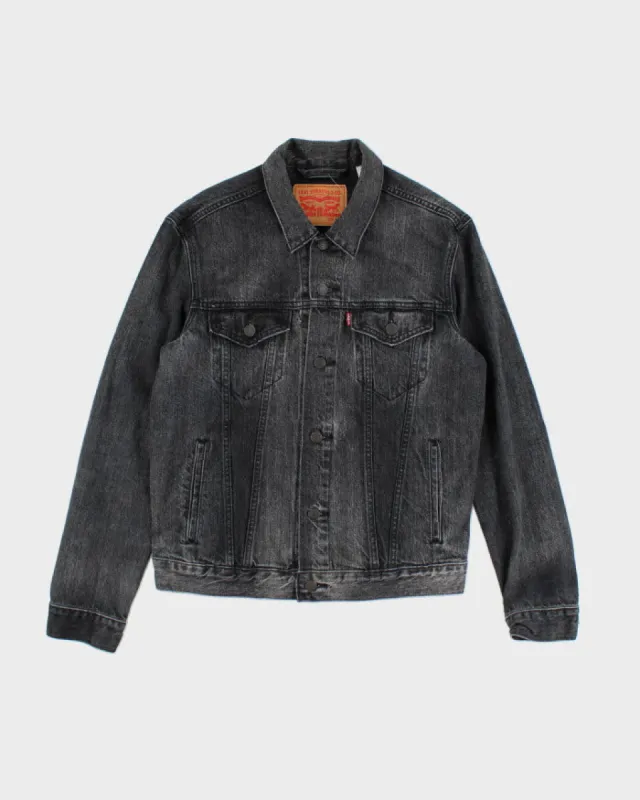 Vintage Levi's Dark Grey Stone Wash Denim Jacket - M sold by Rokit
