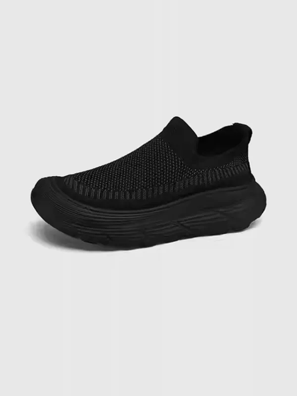 Elastic Mesh Thick-Soled Slip-On Casual Shoes sold by Oeyes