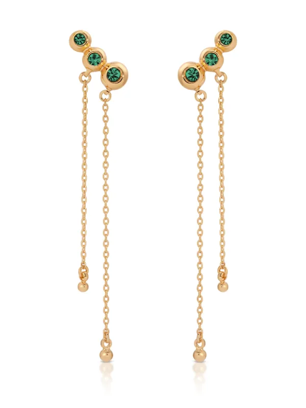 Emerald City Waterfall Earrings sold by ettika