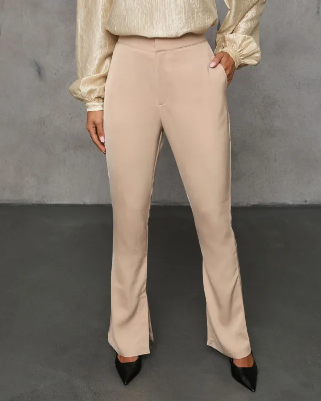 Gone Tomorrow High Rise Satin Pants sold by Vici
