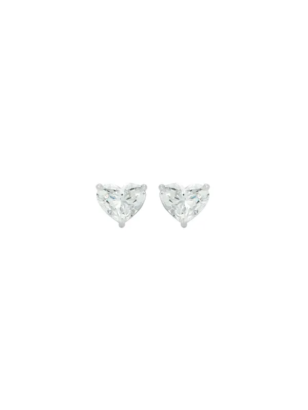 2.04ct Diamond 18K Gold Heart Shaped Stud Earrings sold by Wish Fine Jewelry