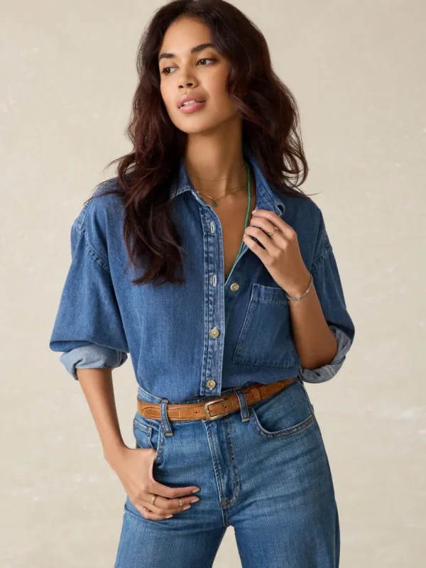 Sunfair Denim Shirt - Beacon Hill Wash sold by Faherty