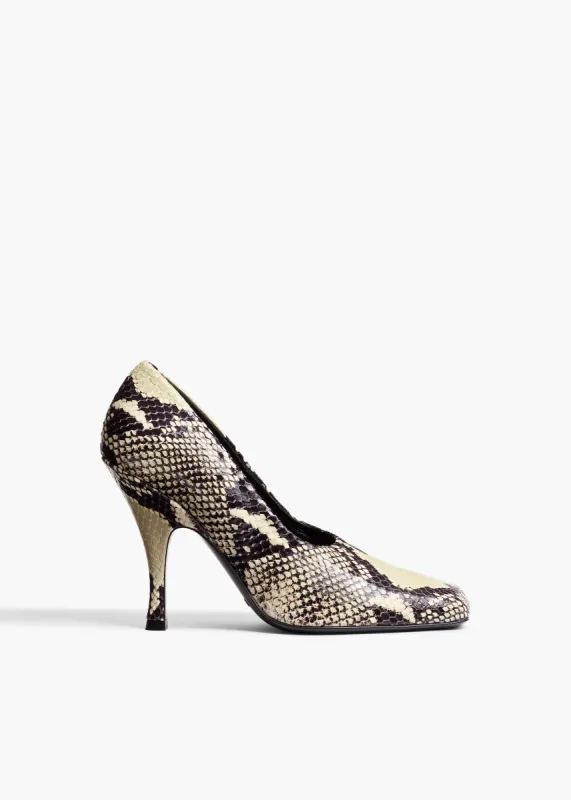 Eva Pump in Natural Python-Embossed Leather sold by KHAITE