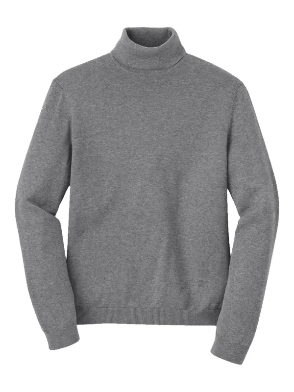 Supima Cotton Turtleneck - Medium Grey sold by Paul Fredrick