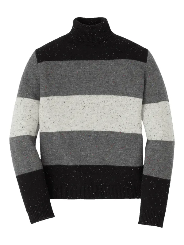 Donegal Turtleneck Sweater - Black sold by Paul Fredrick