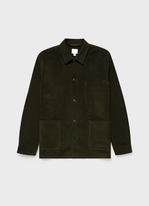 Men's Moleskin Twin Pocket Jacket in Peat sold by Sunspel
