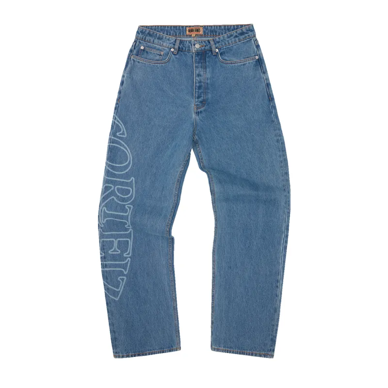 SUPERIOR ROYALE DENIM JEANS [WASHED BLUE] sold by Corteiz