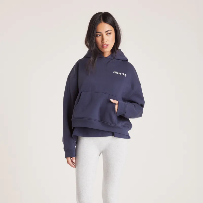 Boxy Hoodie - Ink Blue sold by Lounge Underwear