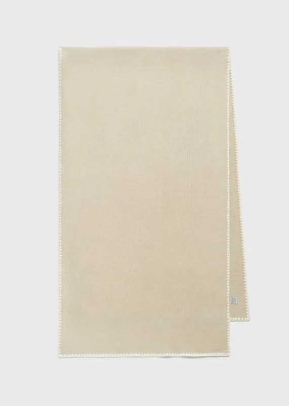 Embroidered wool cashmere scarf harvest sold by Toteme