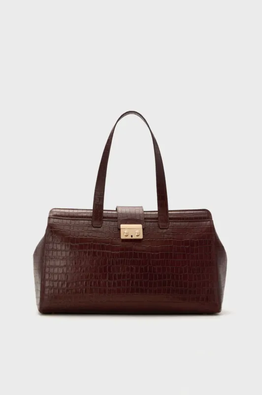Brown Croc Murphy Tote sold by Tuckernuck