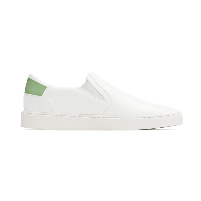 Men's Slip On | White-Green sold by Thousand Fell