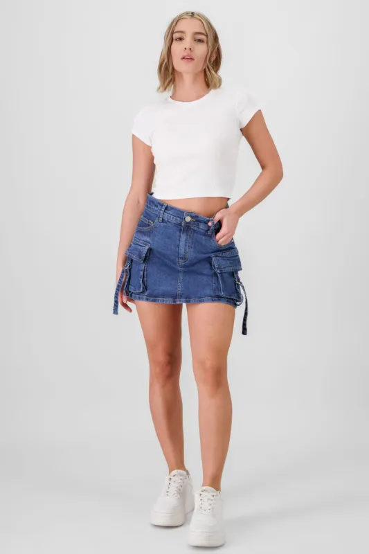Falda Short 2 Bolsas Con Tiras sold by Shasa