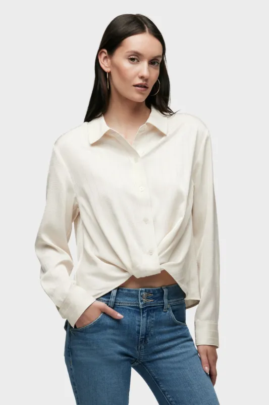 Long Sleeve Knotted Button Down sold by Hudson Jeans