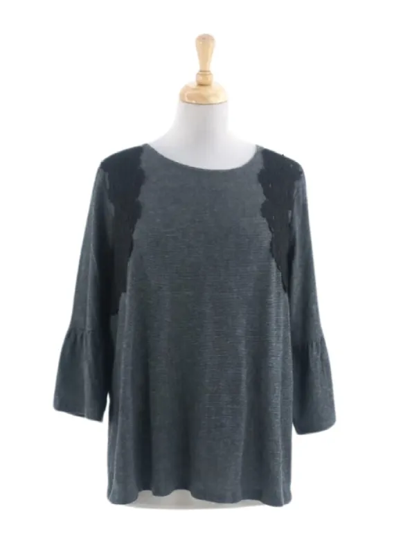 KNIT DETAIL SOFT KNIT TOP sold by FBO