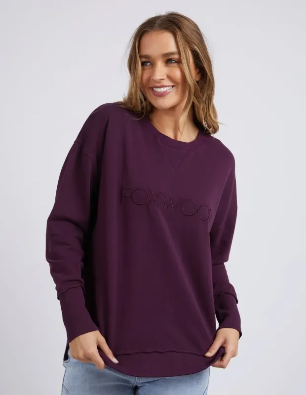 Foxwood Simplified Crew Plum sold by Shine On