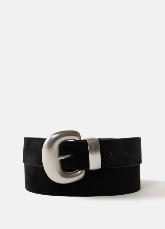 Black Suede Wide Belt sold by Mint Velvet