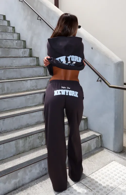 Team New York Track Pants Charcoal sold by White Fox Boutique