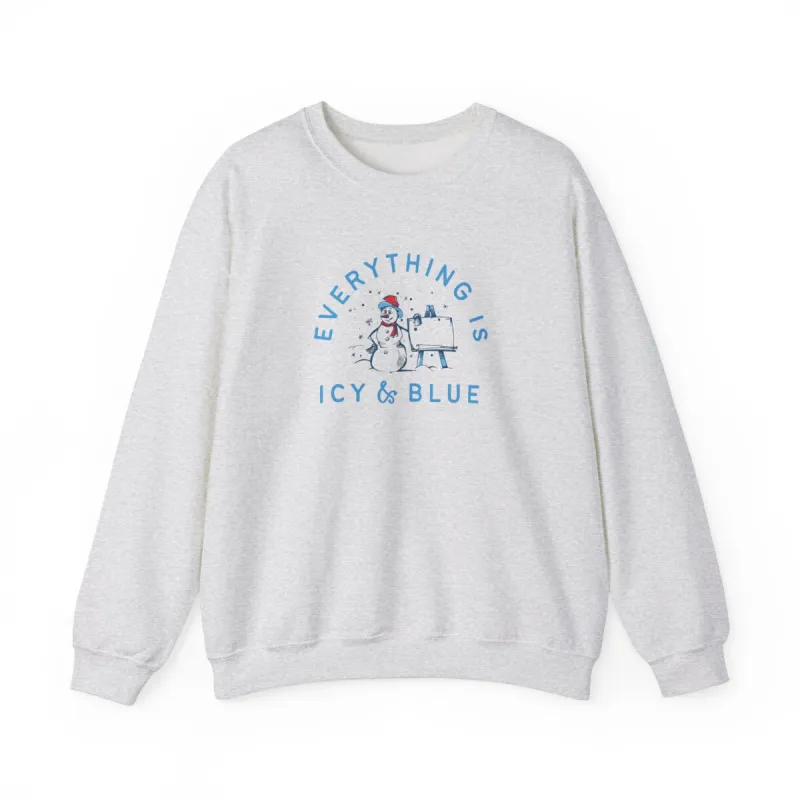Icy & Blue Crewneck Sweatshirt sold by Rose Blush Studio