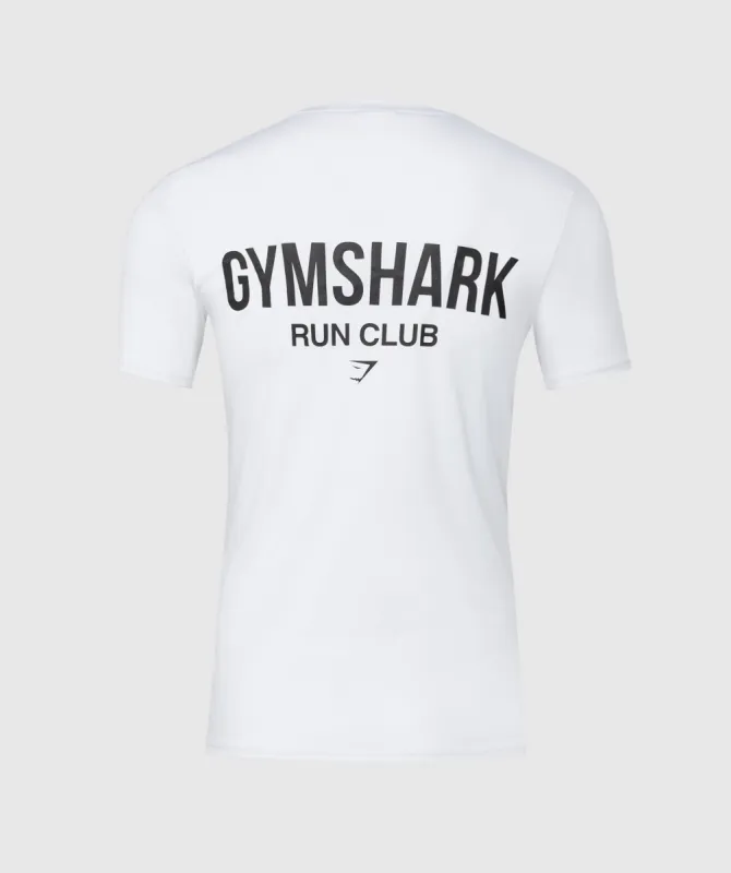 Gymshark Running Dept. T Shirt - White sold by Gymshark