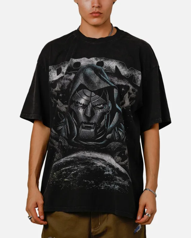 Goat Crew Marvel Doctor Doom No Rivals Vintage T-Shirt Black Acidwash sold by Culture Kings
