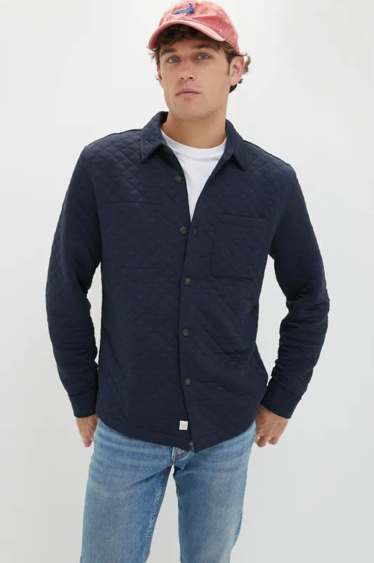 Navy Heavyweight Corbet Overshirt sold by Tuckernuck